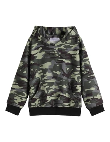 Image of Arshiner Boys Basic Hoodies Unisex Kids Soft Pullover Hooded Sweatshirt | Long Sleeve, Kangaroo Pocekt, Regular Fit, Fashion Style, Transitional piece, Fall Clothes for 4-13 Years