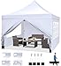 Produktbild COBIZI Faltpavillon 3X3, Pavillon 3x3m Wasserdicht Stabil Winterfest, Faltbar Partyzelt mit 4 Seitenwänden & 4 Sandsack Pop up Gartenpavillon Anti-UV für Hochzeiten, Freien, Weiß