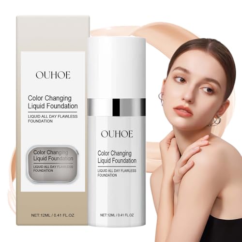 Foundation Color Changing Farbwechselnde Foundation für Reife Haut Changing Foundation Farbverändernde Flüssige Foundation für Reife Haut Wasserfeste Foundation Leicht und Langanhaltend.