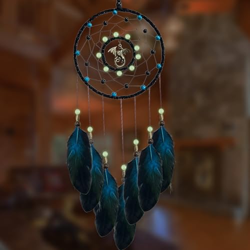 AWLEE Dream Catcher for Boys Dream Catchers for Bedroom Handmade Feather Hanging Decorations Home Ornament Birthday Festival Craft Gift