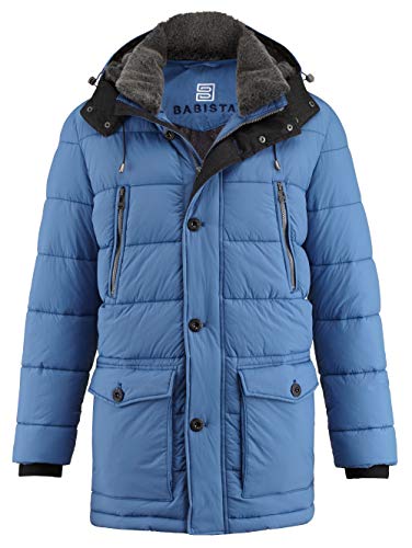 Preisvergleich Produktbild BABISTA Herren Parka mit Umlegekragen in Blau in Steppoptik