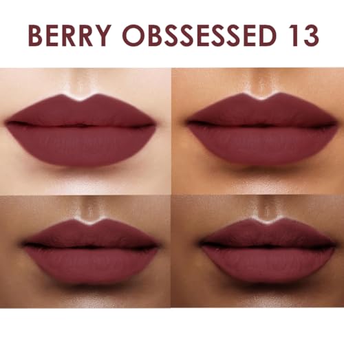 Image of One Wish Creamy Matte Lipstick Long Lasting for Women - Berry Obssessed Shade 13 | Vitamin E, Almond Oil & Shea Butter for Moisturising Lip | 8 Hrs Lasting | Smooth Finish | 3.8 gm