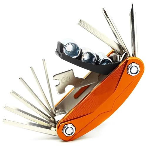 Kit di Strumenti per la Riparazione di cacciaviti per Peugeot Django 125 2015-2026, Moto Strumento Multifunzione Portatile di Riparazione Set di Cacciaviti,F/Orange