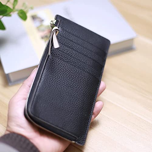Wallet Simple Women's Leather Wallet Large Capacity Long Style Card Holder Unisex Coin Purses Tear-Resistant,Orange3