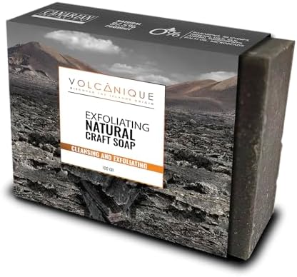 Volcanique Jabón Artesanal Exfoliante con Ceniza Volcánica - 100 gr