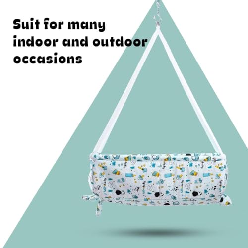 Image of BAYBEE Baby Swing Cradle for Newborns with Mosquito Net (Hanging Green)