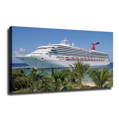 Carnival Cruise Ship Canvas Wall Decor Art Painting Prints on Modern Posters Prints Artwork for Living Room, Bathroom,Bedroom,Home (8x16inch Unframed)