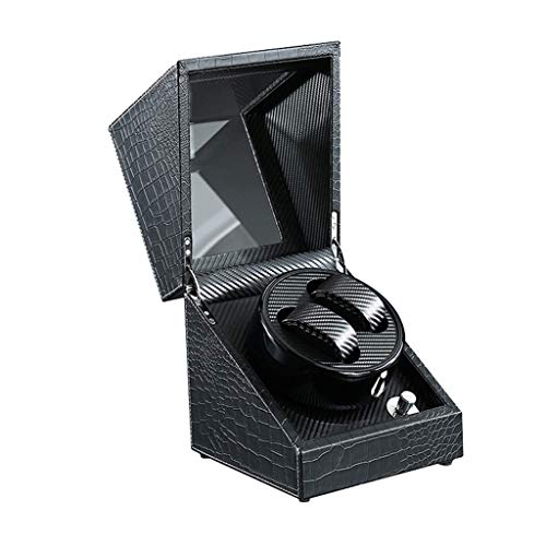 LCHJX Mira Las Cajas de la bobinadora Caja de devanado Doble automática Mesa de la Mesa de Giro del Motor silencioso Almacenamiento mecánico Almacenamiento 2+0 Reloj DE VERDADOR Almacenamiento