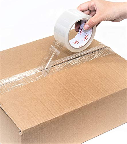 Mammon Packaging Shipping Heavy Duty Packing Tape Clear 100 Yards 6 Refill Rolls - Thumbnail 2