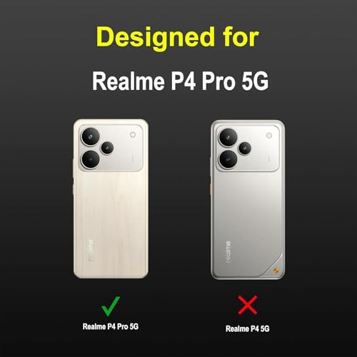 Image of Back Cover Compatible with Realme P4 Pro 5G | MagFit Ring Design (Non-Magnetic) | Shockproof Case | Anti-Slip Grip | Raised Camera Edges | Slim Protective Case for Realme P4 Pro 5G (Purple)