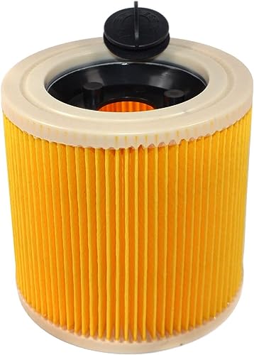 HQRP Cartridge Filter Compatible With Karcher WD 3 / WD3 series Wet & Dry Vac, WD3 Car, WD3 Fireplace Kit, WD 3 P / WD3 P, WD3 P Extension Kit, WD3 P Workshop Multi-purpose Vacuum Cleaner