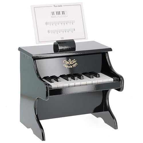 Vilac - jouet en bois - Instruments de musique - Piano Noir Avec Partitions - 8296