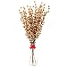 Larksilk 19" Gold Artificial Berry Spray Decorative Branches 12-Pack - 12 Faux Berry Stems w 35 Gold Artificial Berries ea.