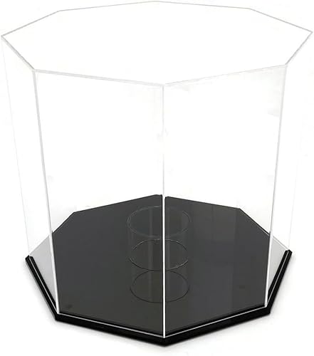 Miniatura 5 de OnDisplay Deluxe Octagon - Vitrina de baloncesto y balón de fútbol con protección UV, base negra