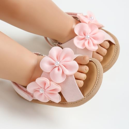 Image of Infant Baby Girls Boys Summer Sandals Premium Unisex Non Slip Rubber Soft Sole Breathable Toddler First Walker Outdoor Beach Shoes