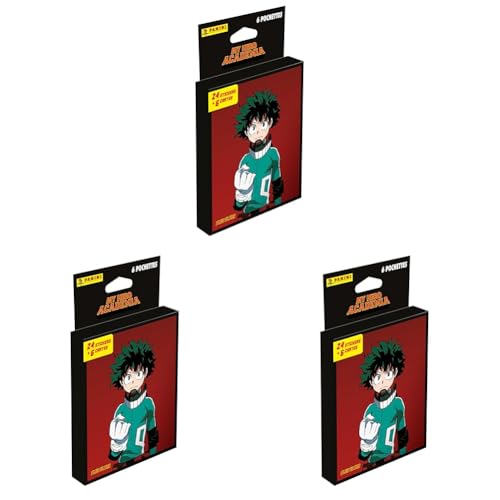 Panini My Hero Academia blister 6 bolsillos pack de 3