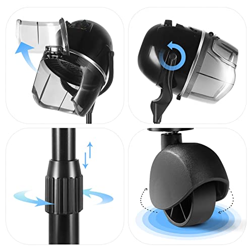 Artist Hand Bonnet Hair Dryer Adjustable Professional Hood Dryer Stand Up Rolling Base With Wheels Salon Equipment #TOP3