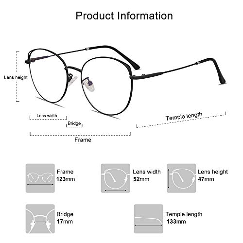 Image of SOJOS Cat Eye Blue Light Blocking Glasses for Woman Hipster Metal Frame Womens Eyeglasses She Young SJ5027