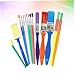 Tofficu 15pcs Boys and Girls Paint Brush Washable Acrylic Paint Brushes for Boy Girl Early Education Toys Creative Sponge Painting Tools Multi-Function Art Supplies Random Color