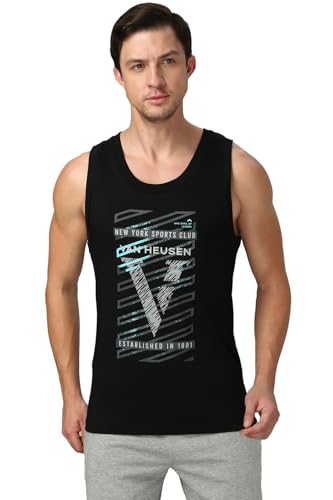 Image of Van Heusen Men's Cotton Regular Fit Sport Graphic Print Vest - Super Soft, Sleeveless,