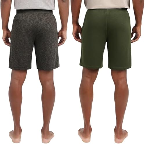 Eddie Bauer Men’s Comfort Fit Elastic Waistband with Outer Drawstring Lounge Short, 2 Pack (Gray,Medium)2