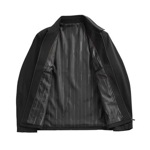 Allthemen Bomber Jacket Homme Zip Blouson Transition Col Revers Veste – vue 3