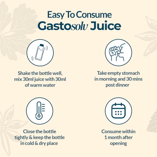 Image of Krishna's Gastosolv Juice With Harad, Baheda, Amla, Ajwain & Traditional Herbs For Acidity Relieve, Stomach Heaviness, Gas & Bloating - 500 ml