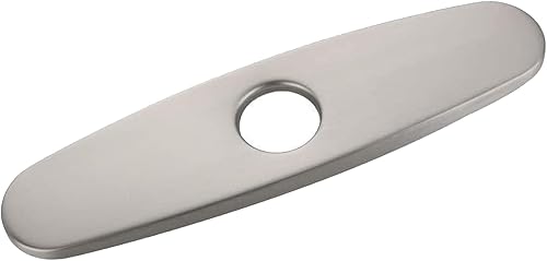 Homevacious Placa de cubierta de orificio para fregadero de 10 pulgadas, placa de acero inoxidable para fregadero de baño o cocina de 1 a 3