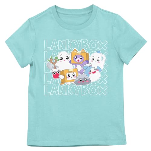 Lanky Box Confetti Clouds & Character Art Girl's 4-Pack Crew Neck Short Sleeve T-Shirt Set2