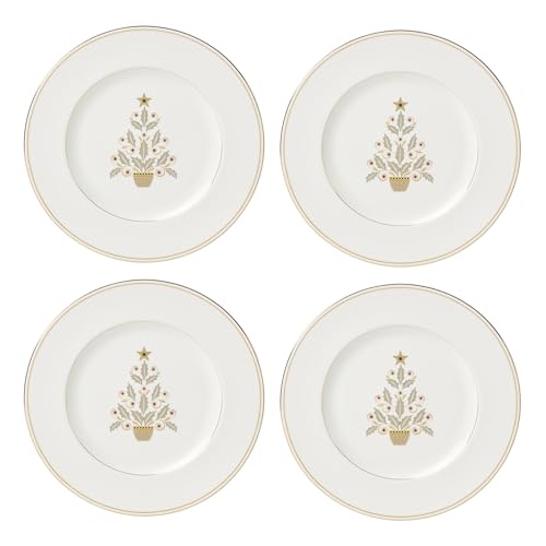Lenox 897867 Federal Gold Tree Accent Plates, Service For 4, Christmas Dishes, Dinnerware Set, Holiday Lenox 897867 Federal Gold Tree Accent Plates, Service For 4, Christmas Dishes, Dinnerware Set, Holiday