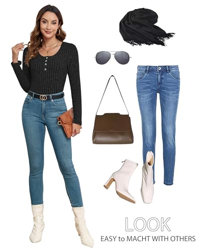 2025 New Womens Button Tunic Tops Fall Pullover Top Lightweight Long Sleeve Sweatshirt for Ladies4