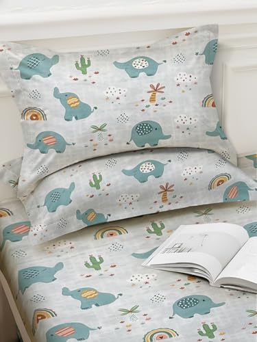 Image of Weave & Decor Printed Kids Bedsheet Double Bed 72x72x8 Inches, Wrinkle-Free with 2 Pillow Covers 20x30 Inch