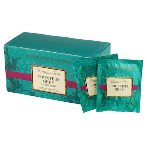 25 Count British Countess Grey Tea Bags from Fortnum & Mason (1 Pack)