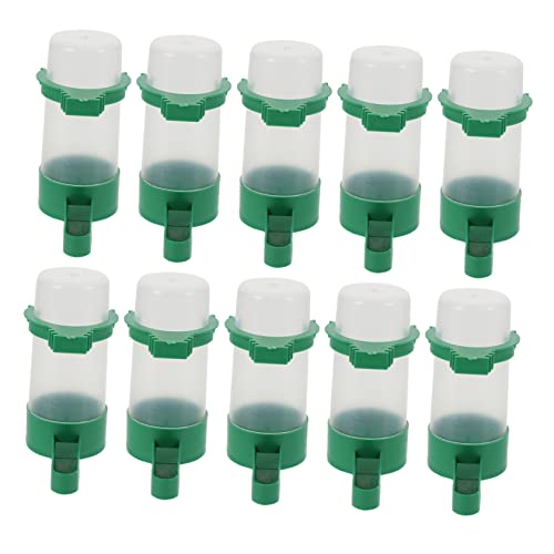 ORFOFE Water Dispenser for Birds 10pcs Parrot Water Feeding Storage Cup Bird Feeder Waterer Pigeon Feeder Auto Drinking Tool