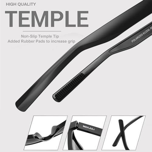 MAXJULI Polarized Big Sunglasses for Men Women with Big Heads UV 400 Protection 81254