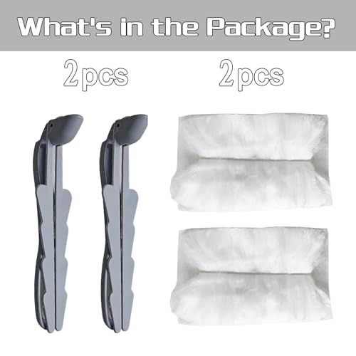 Image of 2PCS Extender Duster Mop Handle for Duster Refill, Replacement Foldable Dust Handle with 2 Count Duster Refills. (Grey)