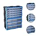 MYCENSE 39 Drawers Parts Organizer Tools Storage, Professional Sewing Cabinet Teacher Tools Box, Craft Cabinet Wall Mount Tool Chests, Blue