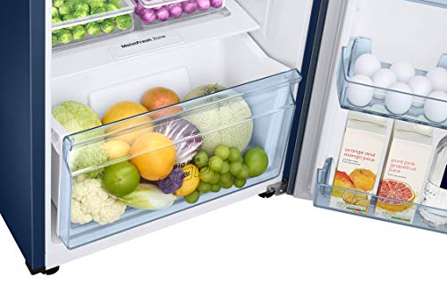 Image of Samsung 253 L 3 Star Frost-Free Double-Door Refrigerator Appliance (RT28R3053U8 /HL, Saffron Blue)