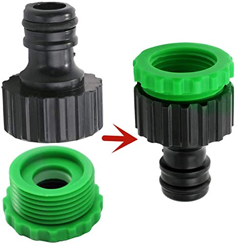 Plastic Garden Hose Tap Connector Kit Hose Connector Fitting Set for Join Garden Hose Pipe Tube Including Double Male Connector,Hose Tap Connector Size 2-in-1, Hose 1/2\"End Quick Connect (5 Packs) - Thumbnail 5