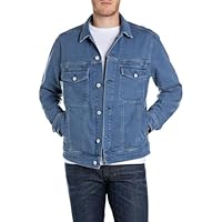 Replay Chaqueta vaquera para hombre, 009 azul medio., S