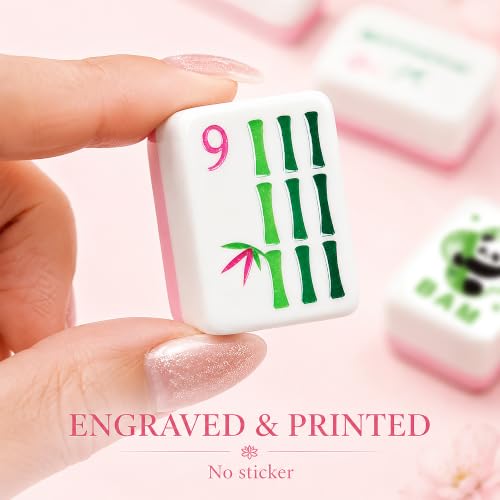 KOLIN Juego de Mahjong Americano con 160 Fichas Rosadas miniatura 6