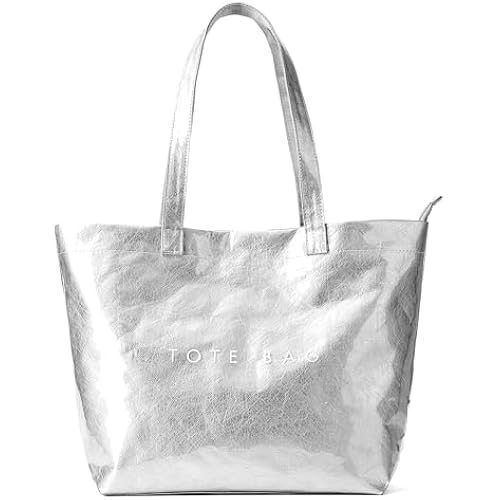 KALIDI PVC Zipper Tote Bag, Jelly Plastic Kraft Paper Summer Beach Bag