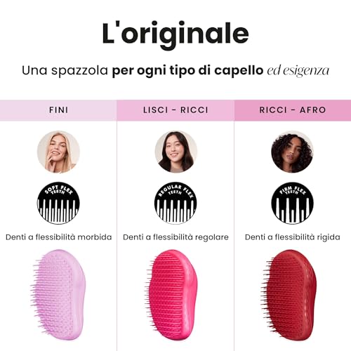 Tangle Teezer | The Original Detangling Hairbrush | Perfect for Wet & Dry Hair | Two-Tiered Teeth & Palm-Friendly Design | For Glossy, Frizz-Free Locks | Effervescenza Rosa - 8