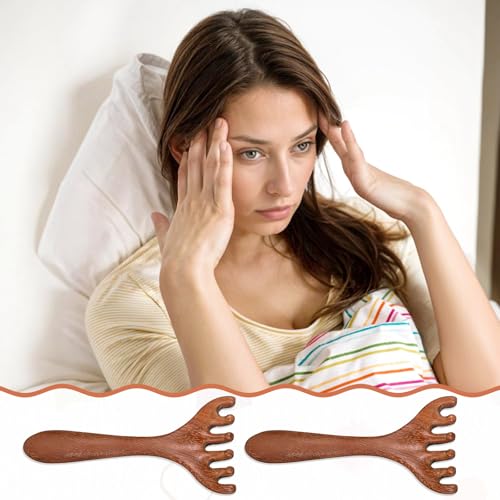 Kopfhaarmassagegerät Kopfhaarmassagegerät Kopfhaut Holz Tragbares Kopfkratzer Massagegerät zur Entspannung Reduzierung Köpfe Massagewerkzeug Kopfhautmassagegeräte Holzkamm für Mutter, Schwester und