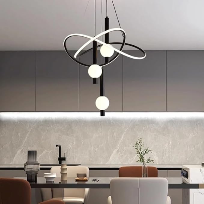 Image of LED Chandelier for Dining Table, Height-Adjustable Hanging Lamp for Breakfast Table, Hanging Light for Home Decoration (CH49)