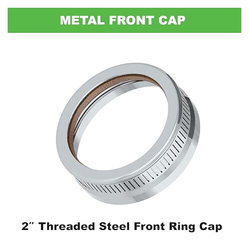 Image of Albion Engineering Company 421-G01 2 inch Threaded Steel Front Ring Cap for Plastic Cone Nozzles Used on Albion Professional Line Guns, Silver