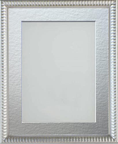 Frame Company Grantham Silver 8x6 Frame With Silver Mount For Image 6x4inch *Choice of Sizes* Fitted with Real Glass — image 1