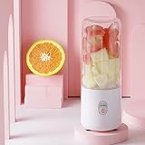 Fiacvrs Batidora portátil, 500 ml, mezclador personal de mini botella de viaje, mezclador de taza, licuadora de batidos, recargable por USB, exprimidor de frutas de mano para batidos de jugo y batidos