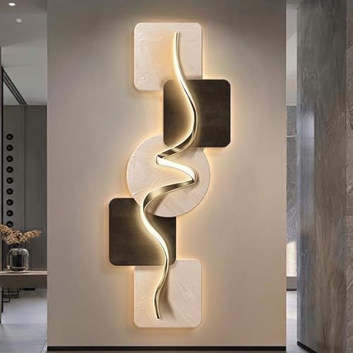 Décoration murale moderne avec tableau lumineux LED 80x32cm Gray 2 pour salon