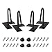 Price comparison product image MSOBAIW Hairpin Legs 8 inch Set of 4, DIY Furniture Metal Table Legs Perfect for Cabinet, Wardrobe, TV Cabinets, Drawers, Nightstand, 3/8" Diameter Satin Black Two-Rod Mid Century Modern Style